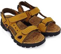 Sandali Sportivi Scarpe Calcio Uomo Trekking Pelle Casual Estivi Mocassini Escursionismo Outdoor Camminata Cuoio Traspiranti Spiaggia（Giallo,45/46 EU,45 Taglia del Marchio