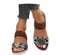 Sandali Sportivi Vintage con Motivo A Serpente Sandali Ortopedici da Donna Sandali Estivi Traspiranti in Maglia A Rete 2025 Nuovi Sandali da Passeggio con Punta Aperta for Esterni(Brown,40 EU)