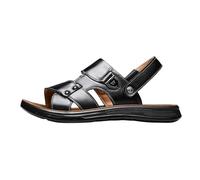 Sandali Traspirante Uomo Sandalo Ultra Leggero Uomo Top Layer Cowhide Summer Breathable Soft Sole Casual Beach Walking Lightweight Outdoor Slip On Comfortable Slipper Casa Flip Flops Estate