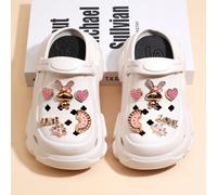 Sandali traspiranti con motivo coniglio dorato per bambini, ciabatte aperte antiscivolo per bambini e bambine, ciabatte da spiaggia estive per bambini piccoli e grandi EUR24-25,EUR26-27,EUR28-29,EUR30