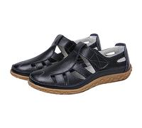 Sandali Trekking Donna Offerta Bassi, Cuoio Scarpe Comode Camminata Ortopediche Sandalo Donna con Chiuse Davanti Pantofole Sandali Punta Aperta Con Cinghia regolabile Antiscivolo Scarpe Spiaggia