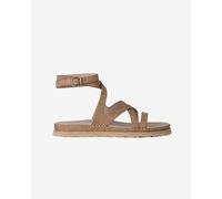 UGG - W Goldengaze Embossed Ankle Wrap Beige - Sandali e scarpe aperte 38 Beige