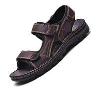 Sandali Uomini Estivi Sandali da Uomo Sandali all'aperto Comodo in Pelle Traspirante Sandali Uomini Fatti Fatti a Mano Sandali Morbidi sandalsdark Marrone, 8.5