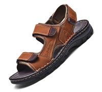 Sandali Uomini Estivi Sandali da Uomo Sandali all'aperto Comodo Mens Traspirante Sandali Uomini Fatti a Mano Sandali Sandali Morbidi Sandali da Uomo Marrone, 8.5