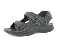 Sandali Uomo da Trekking con Doppia Chiusura a Strappo e Plantare Imbottito, Comodi e Funzionali, Nero, 41