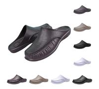 Sandali Uomo Esitvi Pelle, Ciabatte Traspirante Leggero Antiscivolo, Mulo Uomo con Fondo Morbido, Pantofole Comodi Pianta Larga, Casual Ciabatte Estive Casa 47, 46, 45, 44, 43, 42, 41
