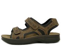 Sandali Uomo in Eco Pelle Marrone con Doppio Strap INBLU