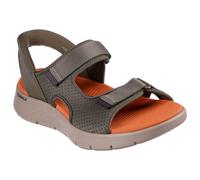 Sandali Uomo Skechers Slip-ins Go Walk Flex Verde Memory Foam Sportivi Leggeri