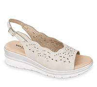 Sandali Valleverde 55564 pelle ghiaccio zeppa 4,5 cm Made in Italy