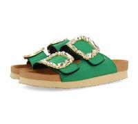 Sandali Verde Tipo BIO con Decorazioni Gioiello per Donne ADERKLAA