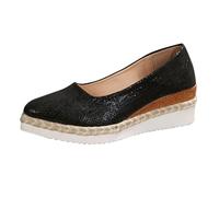 Sandali Zeppa Donna Estive Ciabatte Eleganti Basse Poggiapiedi da donna per libero in Europa e negli Stati Uniti con punta a punta con fondo spesso Sandalo Chiuso Scarpe Eleganti (Black 41)