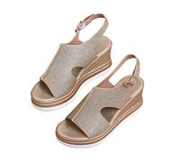 Sandali Zeppa Donna Estive Comode Ortopedici Sandali Con Plateau Antiscivolo Sandalo Leggere Eleganti Offerta Cuoio Artificiale Sandals Camminare Sportive Moda Casual Piscina Scarpe Trekking Aperta