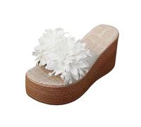 Sandali Zeppa Donna Estive Con Zeppe Corda Sandaletti Aperte Schiava Platform Ciabatte Cinturino Caviglia Sandalo Estivo Scarpe Alti Elegante Zatteroni Spiaggia Romani per Spiaggia Vacanze Mare
