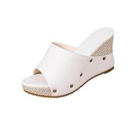 Sandali Zeppa Donna Estive Con Zeppe Corda Sandaletti Aperte Schiava Platform Ciabatte Cinturino Caviglia Sandalo Estivo Scarpe Alti Elegante Zatteroni Spiaggia Romani per Spiaggia Vacanze Mare