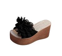 Sandali Zeppa Donna Estive Con Zeppe Corda Sandaletti Aperte Schiava Platform Ciabatte Cinturino Caviglia Sandalo Estivo Scarpe Alti Elegante Zatteroni Spiaggia Romani per Spiaggia Vacanze Mare