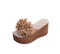 Sandali Zeppa Donna Estive Con Zeppe Corda Sandaletti Aperte Schiava Platform Ciabatte Cinturino Caviglia Sandalo Estivo Scarpe Alti Elegante Zatteroni Spiaggia Romani per Spiaggia Vacanze Mare