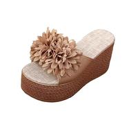 Sandali Zeppa Donna Estive Con Zeppe Corda Sandaletti Aperte Schiava Platform Ciabatte Cinturino Caviglia Sandalo Estivo Scarpe Alti Elegante Zatteroni Spiaggia Romani per Spiaggia Vacanze Mare