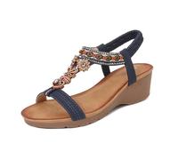 Sandali Zeppa Plateau Sandali Donna Zeppa Scarpe Con Da Spiaggia Argento Zeppe Estive Eleganti Corda Comode Romani Numero 35 Estivi Strass Oro Tacco Ciabatte 36 Sandalo Estivo Alti 34 Zatteroni