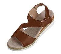 Sandali Zeppa Plateau Scarpe Donna Estive con Sandali estivi da donna con tacco largo e plateau per donne in Europa e negli Stati Uniti nuovi fondo Sportivi Scarpe (Brown 40)