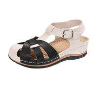 Sandali Zeppe Donna Estiva Sandali Memory Foam Sandaletti Estivi Oro Con Zeppa Eleganti Sandalo Scarpe Da Camminata Plateau Nero Cinturino Caviglia Comode Estive Confort Ciabatte Espadrillas 36 In