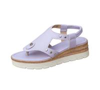 Sandali Zeppe Donna Pelle, Sandalo Piattaforma Spessa Grandi Dimensioni | Punta Aperta, Flangia Posteriore Elastica, Dettagli Metallici, Suola Zeppe | Scarpe Estate, Spiaggia, All'aperto, 01 Viola, 39