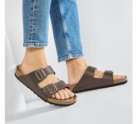 Sandalo Arizona Birkenstock in Pelle Effetto Metalizzato color Oro