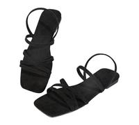 Sandalo Basso Donna - Sandali Donna Estive Comode Eleganti Sandali Piatti con Cinturino Comodi Pronti per Essere Indossati a Piedi Nudi Ideali per L'Uso Quotidiano E per Gli Acquirenti