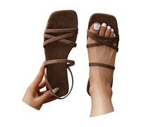 Sandalo Basso Donna - Sandali Donna Estive Comode Eleganti Sandali Piatti con Cinturino Comodi Pronti per Essere Indossati a Piedi Nudi Ideali per L'Uso Quotidiano E per Gli Acquirenti