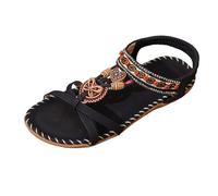 Sandalo Basso Donna - Sandali Donna Estive Comode Sandali Estivi Eleganti SeparatorLDita ComodScarpEstivSandali Ortopedici Piatti PlantarSandali Traspiranti Cinturino PosteriorVacanzAl (Black 41)