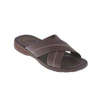 Sandalo Ciabatta Uomo Arizona Sottopiede Vera Pelle 7300 (Moro, 40)