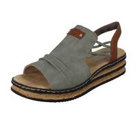 Sandalo Con Cuneo Elasticizzato Dettagliato Da Donna - 62962