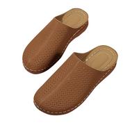 Sandalo da donna a punta chiusa, sandalo da spiaggia da donna confortevole muli piattaforma scarpe casual sandalette da passeggio antiscivolo scarpa traspirante sandalette, cachi., 40 EU