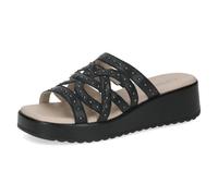 Sandalo da donna CAPRICE in pelle, Nero (BLACK NAPPA), 42 EU