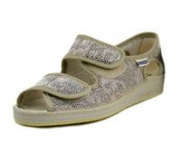 Sandalo Donna Comfort in Tessuto Pantofola Chiusura Strap in 2 COLORI, Emanuela