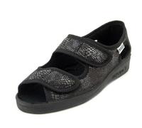 Sandalo Donna Comfort in Tessuto Pantofola Chiusura Strap in 2 COLORI, Emanuela