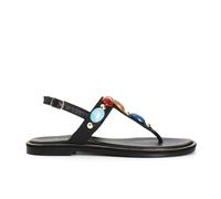 SANDALO INFRADITO IN PELLE CON PIETRE