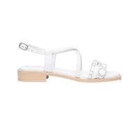 SANDALO Nero Giardini donna mod. E513403D in Pelle Bianco Sconto 10%