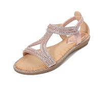 Sandalo Ortopedico Donna Estate Confortevole Boemia Punta Aperta Scarpe Infradito Da Spiaggia Casual Moda Muli Per Donna Traspirante Suole Spesse Zeppe Claquette A Buon Mercato, oro rosa 5, 41 EU
