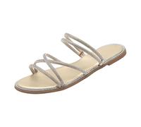 Sandalo Ortopedico Donna, Scarpe Donna Chic Confort, Eleganti Ornate Cristalli Scintillanti Comode Abbigliamenti Casual, Ciabatte Suola Memory Foam Sughero Quotidiane