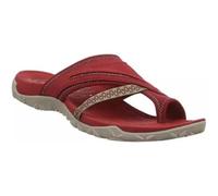 Sandalo Ortopedico per Alluce Valgo da Donna, Sandali con Supporto Plantare Infradito, Tacchi A Zeppa(Red,37 EU)