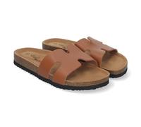 Sandalo piatto da donna con pavimento bio, comodo ed elegante con dettagli sulla pala, pianta anatomica, ideale per la primavera estate, taupe, 41 EU