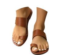 Sandalo Zeppe Donna Flip Flop Infradito Vacanza Punta Aperta Pantofola Moda Scarpe Estive Donna Scarpe Nudo Piedi Muli Claquette Vintage Regalo A Buon Mercato, marrone, 42 EU