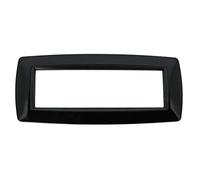 SANDASDON Placca Bombe 7M 7 Moduli Posti Compatibile Con Bticino Living International Per Scatola 507 (Nero)