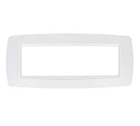 SANDASDON Placca Bombe 7M 7 Moduli Posti Compatibile Con Bticino Living International Per Scatola 507 (Bianco)