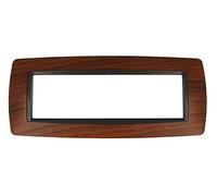 SANDASDON Placca Bombe 7M 7 Moduli Posti Compatibile Con Bticino Living International Per Scatola 507 (Radica)