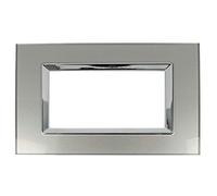 SANDASDON Placca Delux 4M 7M Per Scatola 504 507 Compatibile Con Vimar Arkè (4M 4 Posti Per Scatola 504, Titanio)