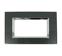 SANDASDON Placca Delux 4M 7M Per Scatola 504 507 Compatibile Con Vimar Arkè (4M 4 Posti Per Scatola 504, Acciaio Scuro)