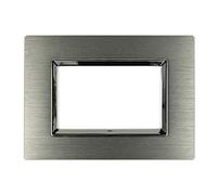 SANDASDON Placca Elegance In Metallo Satinato Compatibile Con Bticino Matix
