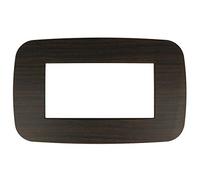 SANDASDON Placca Futura 4M e 6M Compatibile Con Bticino Axolute Tanti Colori Disponibili (4M 4 Posti Per Scatola 504, Legno Wenge)