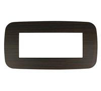SANDASDON Placca Futura 4M e 6M Compatibile Con Bticino Axolute Tanti Colori Disponibili (6M 6 Posti Per Scatola 506 507, Legno Wenge)